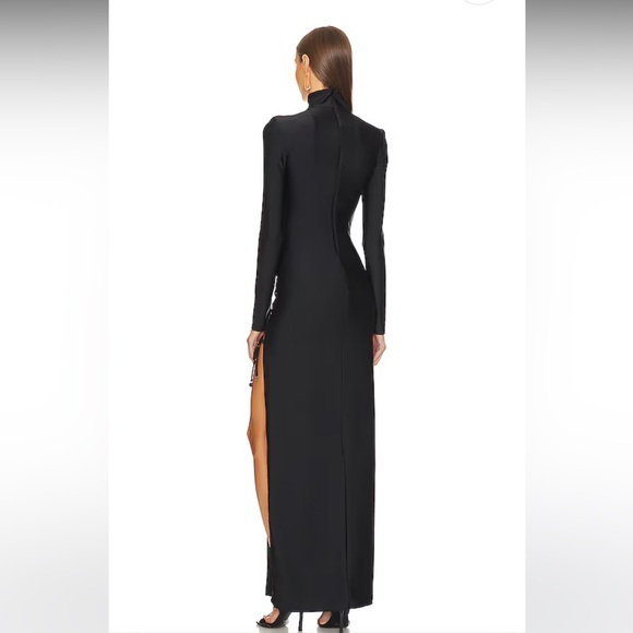 Dundas Coco Royal Gown Dress Black Detachable Embellished Bra IT48 US 8/10 $2990 - Picture 4 of 17